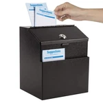 Kyodoled Suggestion Box With Lock And 50 Free Cards, Metal Wall Mo.... Fixed Price $30.25.
