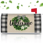 Tiamon Summer Plaid Mailbox Covers Magnetic Eucalyptus Welcome Multicolor. Fixed Price $17.58.