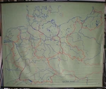 School Wall Map Fabric Germany 167X141CM 1955 Frg Gdr Notice Board. Fixed Price $300.10.