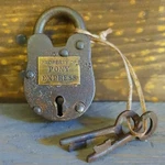 Pony Express Cast Iron Working W/ 2 Keys U.s. Postal Western Decor Padlock. Fixed Price $23.99.