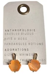 Anthropologie Hexagon Stone Post Earrings Terracotta Cat Eye 14K Gold Plated New. Fixed Price $36.10.