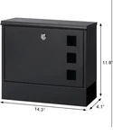 14" Steel Locking Mail Wall Mount Large Newspaper Letterbox W/ Door No Keys. Fixed Price $19.99.