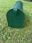 Used Solar Elite Green Heavy Duty Metal Standard Rural Mailbox. Fixed Price $25.00.