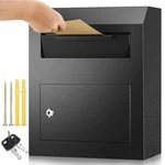 Heavy Duty Wall-mounted Locking Drop Box For Mail, Keys & Payments Black. Fixed Price $80.75.