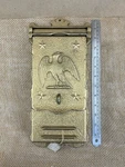 Remington Cast Brass Eagle Door Plate Hinge Lid Vtg Usa Made Wall Mount Mailbox. Fixed Price $127.50.
