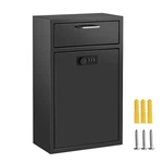 Wall Mount Mailbox Key Drop With Combination Lock Anti-theft Safe Black. Fixed Price $63.99.