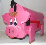 New Handpainted Pig Standard Wood Metal Hog Steel Usa. Fixed Price $93.00.