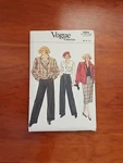 Vintage Vogue Pattern 9424 Jacket Skirt Pants Shirt 1980'S Size 6-8-10 Uncut. Fixed Price $12.00.