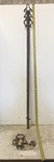 Architectural Salvage Iron Fence Post With 4 Rail Brackets Omega Profile. Fixed Price $50.00.
