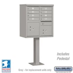 Salsbury Cluster Box Unit With 8 Doors And 2 Parcel Lockers In Gray Usps Type. Fixed Price $3153.88.