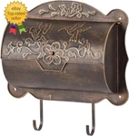 Wall Mount Mailbox With Newspaper Holder,metal Mailbxes For Outside,vintage. Fixed Price $61.48.
