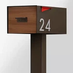 Large Malone Post Mounted Mailbox With Sublimated Wood Door. Fixed Price $414.40.