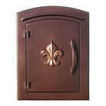 Qualarc Masonry Non-locking "decorative Fleur Lis Door" Column Mount Mailbox. Fixed Price $519.00.