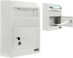 Heavy Duty Steel Drop Box Safe For Mail, Keys & Cash - Wall Mount Gray. Fixed Price $108.99.
