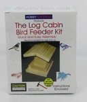 Hobby Express Log Cabin Bird Feeder Kit Wood #60009 Fun To Build New Box. Fixed Price $9.50.