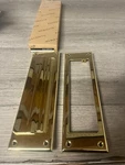 Baldwin 0015003 Letter Box Plate, Lifetime Pvd Polished Brass. Fixed Price $64.99.