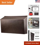 Durable Galvanized Steel Wall Mailbox - Large Capacity For Secure Storage. Fixed Price $57.59.