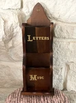 Vintage Wood Hanging Mail Organizer Holder Letters Misc Wall Mount Cottagecore. Fixed Price $19.95.