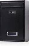 Locking Mailbox Wall Mounted Vertical Medium, Black With Combination. Fixed Price $37.94.