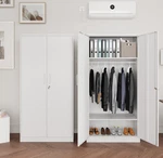 Metal Wardrobe Cabinets With Lock,clothing Locker Storage For Home Room. Fixed Price $154.99.