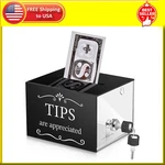 Vesici Tip Jars For Money 6 4 5 Inch Acrylic Collection Box With Lock. Fixed Price $30.34.