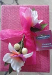 Ghirardelli Empty Pink Woven Gift Box Flower And Ribbon Adorn The Top. Fixed Price $15.99.