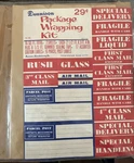Dennison Package Wrapping Kit Air Mail Parcel Post Special Delivery Seal 85-188. Fixed Price $20.00.