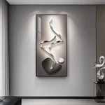 Large Modern Abstract Vertical Wall Art For Living Room 30X60 Inch. Fixed Price $216.99.