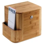 Safco 4237NA Bamboo Suggestion Box 10X8X14 Natural Lockable. Fixed Price $115.18.