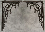 2 Architectural Gothic Renaissance Cast Iron Shelf Brackets Wall Corner. Fixed Price $44.99.