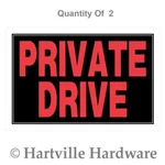 Hillman 841882 8-INCH By 12-INCH Private Drive Sign 2-PACK. Fixed Price $9.95.