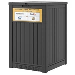 Package Delivery Box 48 Gallon Lockable Waterproof Double Wall Black Lhbgo Sign. Fixed Price $107.62.