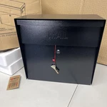 Boss Metro Locking Mailbox Wall Mount 15"H 15"W X7"D Black Steel 7162. Fixed Price $69.50.