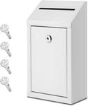Metal Donation Box With Lock, Wall Mounted, Suggestion 4 Iron Keys, Whi. Fixed Price $32.91.