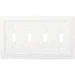 Quad Switch Plate Toggle Wall Architectural White. Fixed Price $11.25.