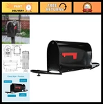 Large Capacity Double Mailbox - Durable Black Outdoor For Home. Fixed Price $117.99.