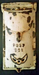 Vtg Cast Iron Mail Post Box Wall Mount Double Slot Unmarked Av. Fixed Price $34.99.