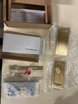Emtek 2115US4138 Satin Brass, Door Lock (scratched! See Pic For Pieces Includ.). Fixed Price $98.38.