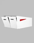 White Double Mailbox Post Mount For 2 Houses, Outdoor All Weather Magnetic Doors. Fixed Price $275.99.