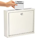 Adir Metal Suggestion Box With Lock And Slot, Wall Mount Deposit For White. Fixed Price $44.29.
