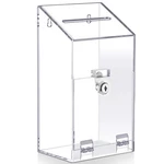 Acrylic Donation Box 10.2X5.6X4 Inch Suggestion Raffle Tip Jar Lock Slot. Fixed Price $40.77.