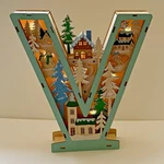 Anthropologie Wonderland Scene Monogram Light-up Winter Decoration Letter "v". Fixed Price $62.99.