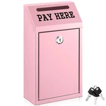 Safe Cash Box Money Collection Metal Donation With Lock Wall Mount Pre Dr.... Fixed Price $45.54.