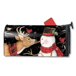 New Snowman Cardinals Deer Mailbox Cover Magnetic Wraps Studio Tw. Fixed Price $29.00.