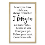 Rlwangchao Before You Leave This Home Wall Decor Art 24"X16" Love Sign .... Fixed Price $38.03.