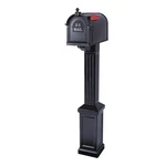 Postal Mailbox And Kit Matte Black Rust Proof Plastic Easy Assembly. Fixed Price $91.97.