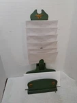 Vintage Wood Mail Holder Organization Wall Mount Painted American Eagle. Fixed Price $15.96.