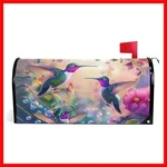 Spring Hummingbirds Magnetic Mailbox Covers Morning Glory Flowers Purple Pink.... Fixed Price $20.98.