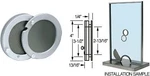 C.r. Laurence 405A Crl Satin Anodized 4" Metal Cover Speak-thru. Fixed Price $300.00.