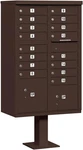 Salsbury Cluster Box Unit With 16 Doors ,2 Parcel Lockers Type Iii,bronze ,usps. Fixed Price $3316.89.